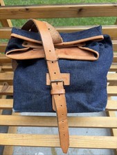 Ultra RARE Vintage Bill Amberg London Raw Denim Roll-Top Rucksack  PROJECT picture