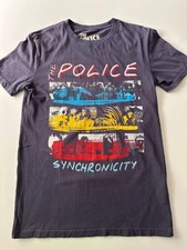 The Police Synchronicity Graphic T-Shirt Charcoal Gray Band Tee picture