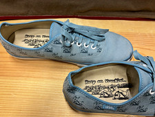 VANS Vault R. Crumb Blue/Gray Keep on Truckin Canvas Lace-Up Sneakers US 9.5 picture