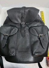Coach Men’s Warner Backpack Silver/Black Leather picture