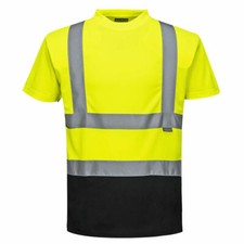 Portwest S378 Hi Vis 2 Tone Reflective Short Sleeve Safety Work T Shirt ANSI picture