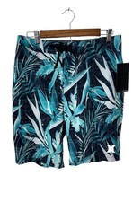 NWT Hurley Phantom JJF Board Shorts Trunks Mens 30x9 Floral Map Grid Print picture