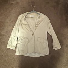 Doncaster Women’s 100% Silk Blazer Jacket/Pants 8 Mid-Length Pockets VINTAGE picture