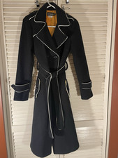 Rare 90s Kitchen Orange Futuristic Wool Coat Matrix Cyber Yellow Lining in s/m picture