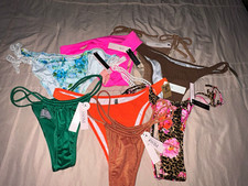 Victoria's Secret Women’s Bikini Bottoms Lot of 8 Multicolor NWT size XS, S, M picture