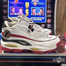 Reebok Answer DMX Allen Iverson White/Red Leather Basketball Sneakers US 11.5 picture