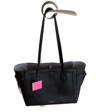 Kate Spade Knott Large Tote Pebbled Leather Black NEW WITH TAGS picture