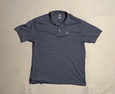 Rhoback Polo Shirt Mens Size Large Navy Blue Classic Performance Stretch Golf picture