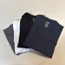 True Classic 4 Pack Crew Neck T Shirts Short Sleeve Size L Grey/White/Navy/Black picture