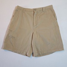 Boca Classics Chino Shorts Mens 34 Tan Flat Front Cotton Slash Pockets High Rise picture