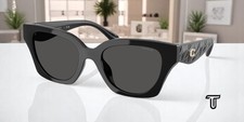 COACH HC8418U 500287 Cad18 Black Grey Solid 53 mm Women's Sunglasses picture