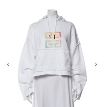 NWT Givenchy 4G Peace-Print Raw Edge Hoodie Size XS Oversized picture