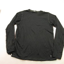 Smartwool Shirt Mens Large Long Sleeve Crew Neck Casual Black Lightweight picture