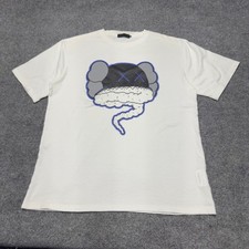 Vintage 2000s OriginalFake KAWS Medicom Toy T-Shirt White Men XL Slim Fit Japan picture