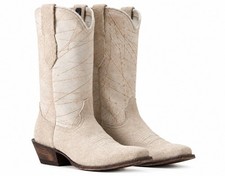 NIB ARIAT Yellowstone Shepard Mens Western Boot Cloud White Suede 8 EE Wide New picture
