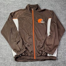Cleveland Browns G-III Track Jacket Mens L Brown Orange Full Zip NFL Football picture