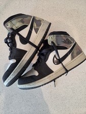 Nike Air Jordan 1 Mid SE Light Bone Black Camo Men's Size 8.5 CW5490-001 Used picture