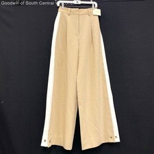 NWT Wmns FAVORITE DAUGHTER Beige Tan Margaret Ultra Wide Leg Pants Sz 4 MSRP$268 picture