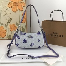 COACH CR292 Teri 2way Shoulder Signature Canvas Blueberry Print Outlet Japan picture