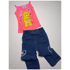 Vintage Care Bears Tank & Flare Jeans 2T picture