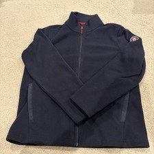 NWOT Women’s Chik-Fil-A Team Employee Fleece Zip Up Jacket Navy Size Medium picture