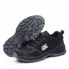 Men black Safety Work Shoes Steel Toe Boots Outdoor Sneakers picture