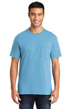 Port & Company PC55P Mens 50/50 5.5 oz T-Shirt with Pocket S-6XL Plain Tee picture