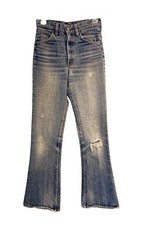 Vintage 70s Levis Orange Tab Flare Bell Bottom Jeans Faded Distressed Denim picture