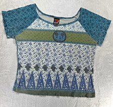 Vintage 90s Mickey Unlimited Jerry Leigh Tribal Floral Crop Womens XL - 0297 picture