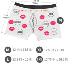 PERSONALIZED MEN'S BOXER BRIEFS –  FUN, FLIRTY  GIFT -I SUCKED IT , SO IT'S MINE picture