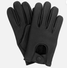 MEN'S 100% REAL GENUINE LEATHER DRIVING POLICE GLOVES  CHAUFFEUR JEXA SPORTS picture