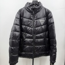 GUESS Men's Midweight Logo Oversized Zip Puffer Color Black Size M picture