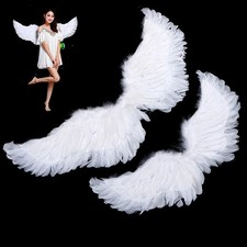 Angel Feather Wings & Halo Set – Kids & Adults Cosplay Costume Accessory picture
