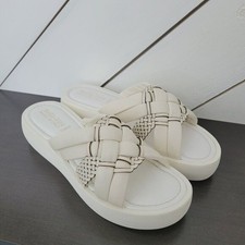NEW Bella Vita Italy Women's 11 Bone Sandals Genuine Leather Slides Platform picture