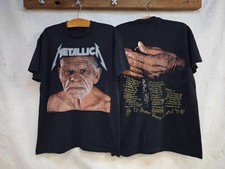 METALLICA Vintage 1991 ENTER SANDMAN Old Man 90s Band Tour Sz.L T-Shirt REPRINT picture