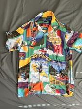 Rare Polo Ralph Lauren All Over Print Rafting Button Up picture