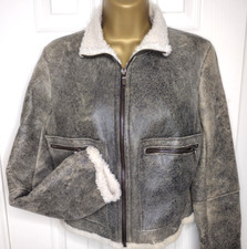 1990s Celine Jacket France 100% Lambskin/Wool Cropped Bomber Sz 8M Kors Y2K Era picture