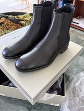 NEW Tom Ford Burnished Leather Chelsea Boots In Black - Men's Size US 7 / EU 40 picture