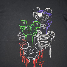 Disney Mickey Mouse Halloween Graphic Tee Crewneck Short Sleeve L picture
