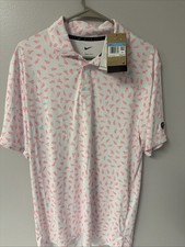 Nike Golf Classic Polo Mens Size Medium White/Pink New INV13664108 INV13664108 picture