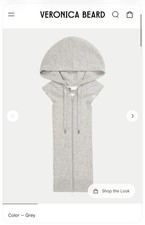 NEW VERONICA BEARD Cashmere Hoodie Dickey Grey OS $295 picture