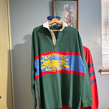 PoloRalph Lauren Men’s XL Rugby Long Sleeve Logo P Wing Vintage 1993 Polo Grail picture