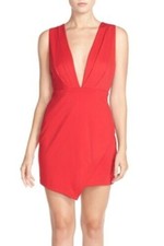 Fraiche By J V-Neck Bodycon Dress V-neck, Wrap-style skirt, Medium, NWT picture