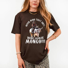 Funny Cowboy Bull Riding T Shirt Western Rodeo Vintage Brown Graphic Tee Gift picture