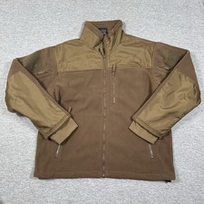 Rothco Tactical Fleece Jacket Mens XXL 2XL Brown Full Zip Pockets Outdoor picture