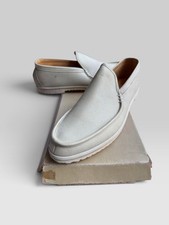 Vintage 1950s Winthrop The Lark Loafers Mens 9N Bone Leather NOS Shoes E25 picture