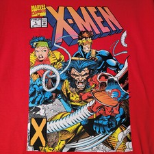 X-MEN OMEGA RED JIM LEE # 4 SHIRT MENS LARGE RED Casual WOLVERINE NWT picture