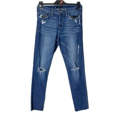 Nwot Flying Monkey Distressed Mid Rise Skinny Jean 28 Slimming Whiskering picture