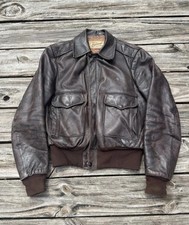 Vintage 1950s Sears Hercules Horsehide leather Bomber flight jacket Size 36 picture