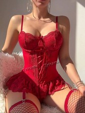 Women's Sexy-Lingerie Babydoll Sleepwear Underwear Lace Dress G-string Nightwear picture